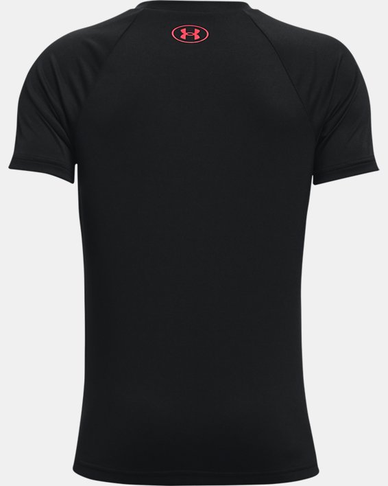 Boys' UA Tech™ Big Logo Short Sleeve, Black, pdpMainDesktop image number 1